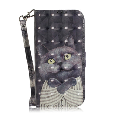 For iPhone 16 Pro 3D Colored Horizontal Flip Leather Phone Case(Hug Cat) - iPhone 16 Pro Cases by buy2fix | Online Shopping UK | buy2fix