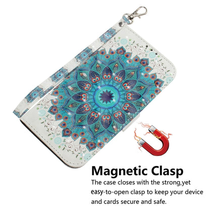 For Motorola Edge 2024 3D Colored Flip Leather Phone Case(Peacock Wreath) by buy2fix
