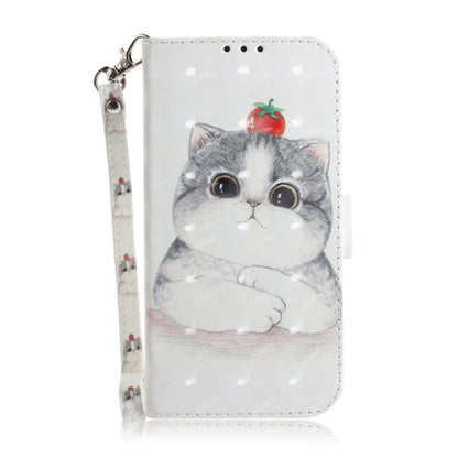 For Motorola Edge 2024 3D Colored Flip Leather Phone Case(Cute Cat) by buy2fix