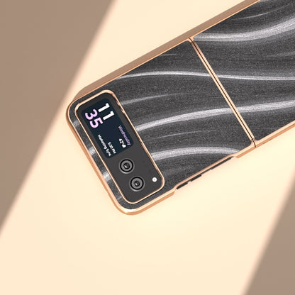 For Motorola Razr 40 Nano Electroplating Galactic Pattern Protective Phone Case(Grey) by buy2fix