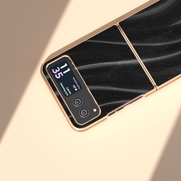 For Motorola Razr 40 Nano Electroplating Galactic Pattern Protective Phone Case(Black) by buy2fix