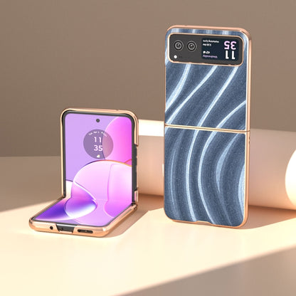 For Motorola Razr 40 Nano Electroplating Galactic Pattern Protective Phone Case(Blue) by buy2fix