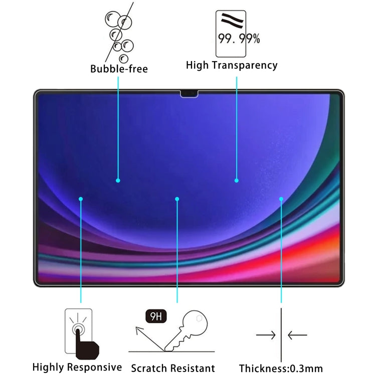 For Samsung Galaxy Tab S10 Ultra 14.6 2pcs 9H 0.3mm Explosion-proof Tempered Glass Film by buy2fix