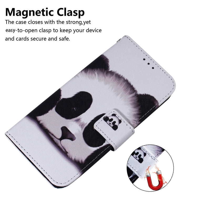 For iPhone SE 2024 Coloured Drawing Flip Leather Phone Case(Panda) - More iPhone Cases by buy2fix | Online Shopping UK | buy2fix