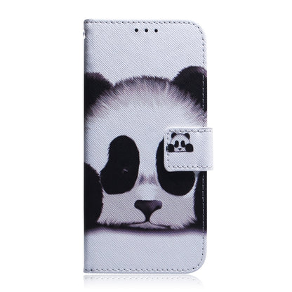 For iPhone 16 Pro Coloured Drawing Flip Leather Phone Case(Panda) - iPhone 16 Pro Cases by buy2fix | Online Shopping UK | buy2fix