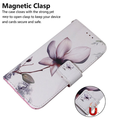 For iPhone 16 Pro Coloured Drawing Flip Leather Phone Case(Magnolia) - iPhone 16 Pro Cases by buy2fix | Online Shopping UK | buy2fix