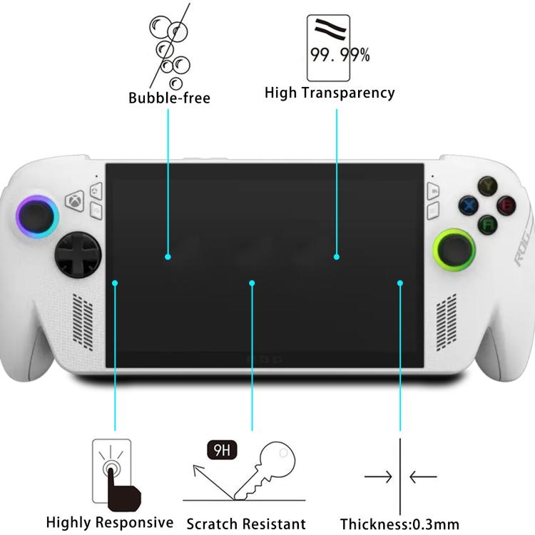 For ASUS Xbox Ally 7.0 inch 2025 9H 0.3mm Explosion-proof Tempered Glass Film - Tempered Glass by buy2fix | Online Shopping UK | buy2fix