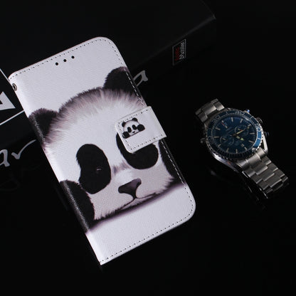 For Xiaomi Redmi Note 13 4G Global Coloured Drawing Flip Leather Phone Case(Panda) - Note 13 Cases by buy2fix | Online Shopping UK | buy2fix