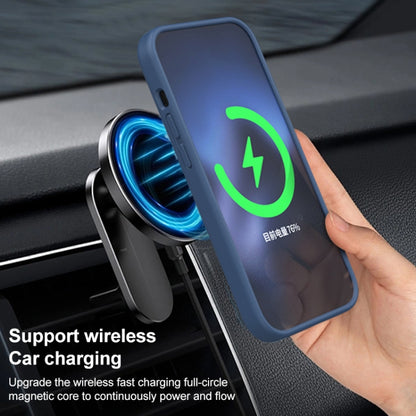 For iPhone 14 Pro Max Liquid Silicone Lens Holder MagSafe Phone Case(Black) - iPhone 14 Pro Max Cases by buy2fix | Online Shopping UK | buy2fix