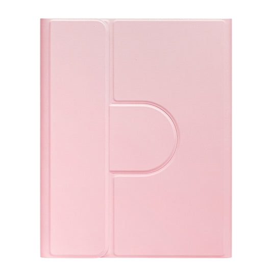 For iPad Air 2022 / iPad Pro 11 2021 Three-color Backlight White 360 Degree Rotatable Bluetooth Keyboard Leather Case(Pink) by buy2fix