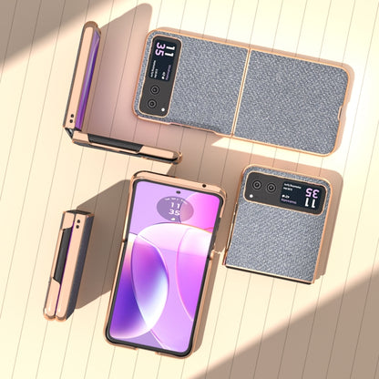 For Motorola Razr 40 Nano Plating Diamond Texture Phone Case(Black) by buy2fix