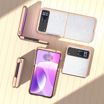 For Motorola Razr 40 Nano Plating Diamond Texture Phone Case(Silver) by buy2fix