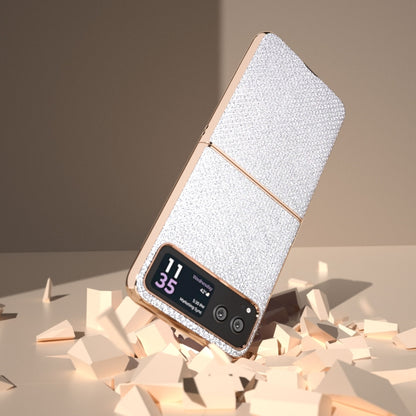 For Motorola Razr 40 Nano Plating Diamond Texture Phone Case(Silver) by buy2fix