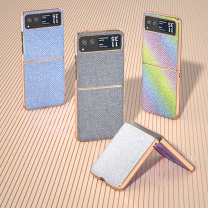 For Motorola Razr 40 Nano Plating Diamond Texture Phone Case(Blue) by buy2fix