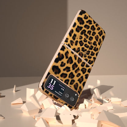 For Motorola Razr 40 Nano Plating Leopard Print Phone Case(Gold) by buy2fix