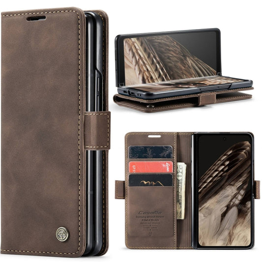 For Google Pixel Fold CaseMe 013 Multifunctional Horizontal Flip Leather Phone Case(Coffee) - Google Cases by CaseMe | Online Shopping UK | buy2fix