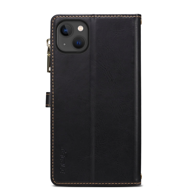 For iPhone 15 Plus ESEBLE Star Series Lanyard Zipper Wallet RFID Leather Case(Black) - iPhone 15 Plus Cases by ESEBLE | Online Shopping UK | buy2fix