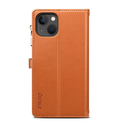 For iPhone 15 ESEBLE Star Series Lanyard Zipper Wallet RFID Leather Case(Brown) - iPhone 15 Cases by ESEBLE | Online Shopping UK | buy2fix