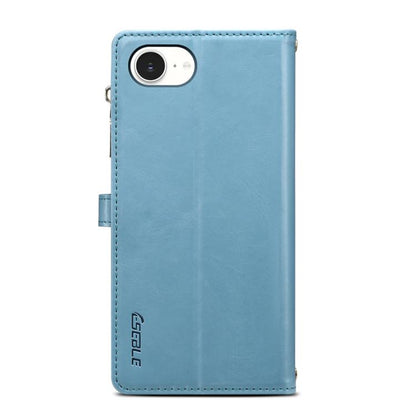 For iPhone 16e ESEBLE Star Series Lanyard Zipper Wallet RFID Leather Case(Blue) - iPhone 16e Cases by ESEBLE | Online Shopping UK | buy2fix