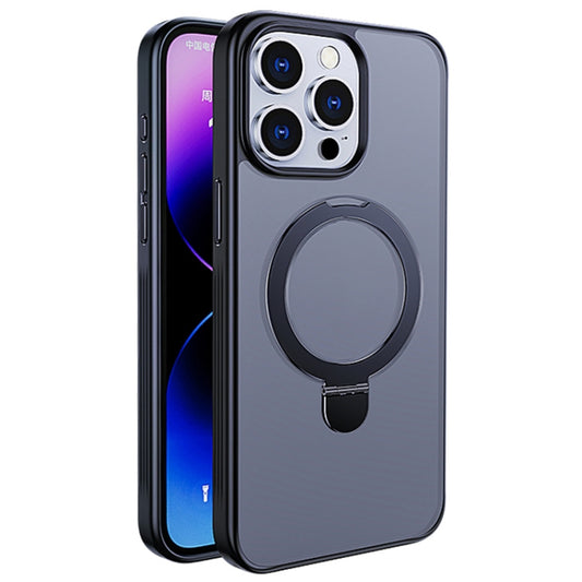 For iPhone 14 Pro Multifunctional MagSafe Holder Phone Case(Black) - iPhone 14 Pro Cases by buy2fix | Online Shopping UK | buy2fix