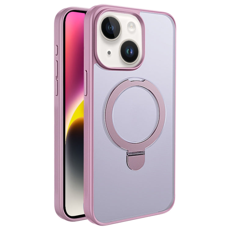 For iPhone 13 Multifunctional MagSafe Holder Phone Case(Pink) - iPhone 13 Cases by buy2fix | Online Shopping UK | buy2fix