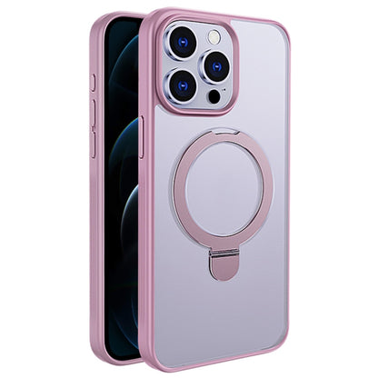 For iPhone 12 Pro Multifunctional MagSafe Holder Phone Case(Pink) by buy2fix