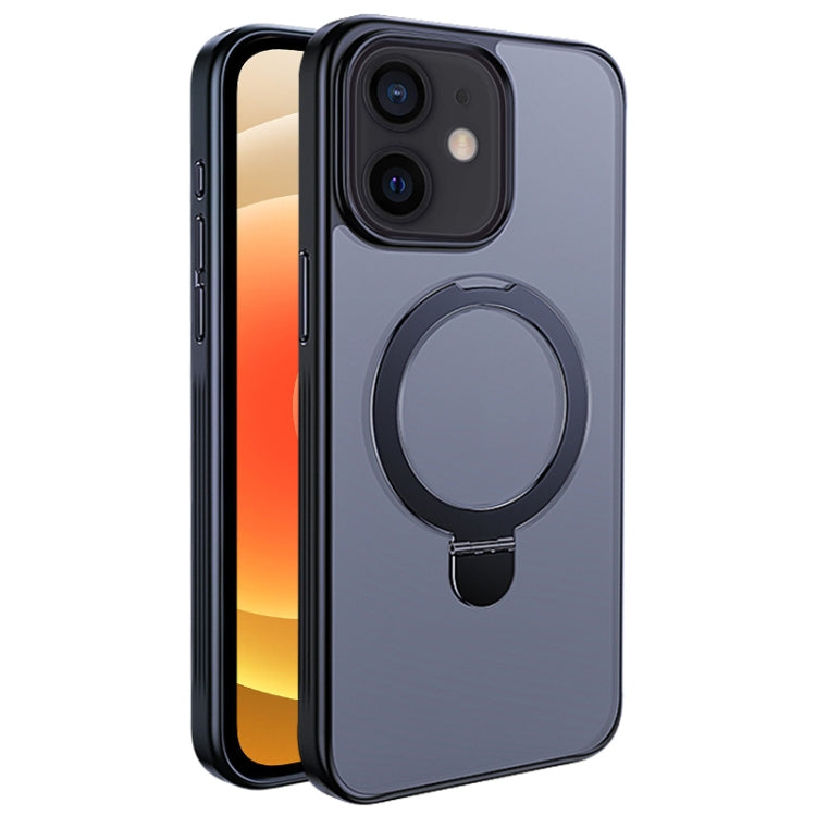 For iPhone 12 Multifunctional MagSafe Holder Phone Case(Black) - iPhone 12 / 12 Pro Cases by buy2fix | Online Shopping UK | buy2fix