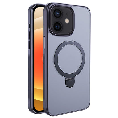 For iPhone 12 Multifunctional MagSafe Holder Phone Case(Grey) - iPhone 12 / 12 Pro Cases by buy2fix | Online Shopping UK | buy2fix