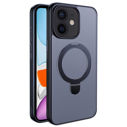 For iPhone 11 Multifunctional MagSafe Holder Phone Case(Black) by buy2fix