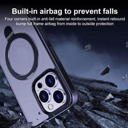 For iPhone 11 Pro Max Multifunctional MagSafe Holder Phone Case(Grey) by buy2fix