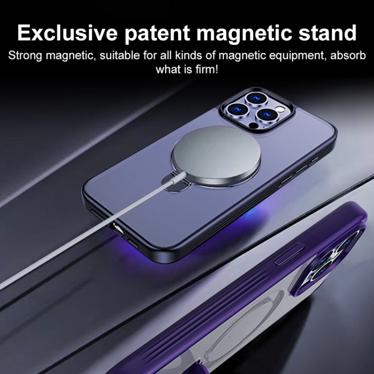 For iPhone 13 Pro Multifunctional MagSafe Holder Phone Case(Black) - iPhone 13 Pro Cases by buy2fix | Online Shopping UK | buy2fix