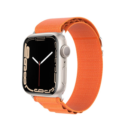 For Apple Watch Series 8 45mm  DUX DUCIS GS Series Nylon Loop Watch Band(Orange) - Watch Bands by DUX DUCIS | Online Shopping UK | buy2fix