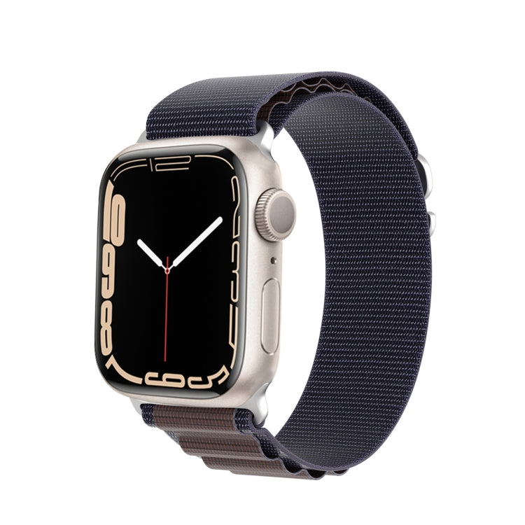 For Apple Watch Series 8 45mm  DUX DUCIS GS Series Nylon Loop Watch Band(Indigo Blue) - Watch Bands by DUX DUCIS | Online Shopping UK | buy2fix