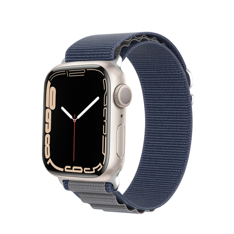 For Apple Watch Series 8 45mm  DUX DUCIS GS Series Nylon Loop Watch Band(Blue) - Watch Bands by DUX DUCIS | Online Shopping UK | buy2fix