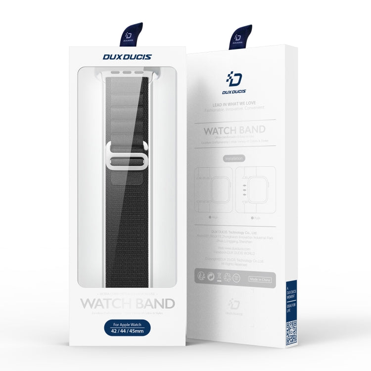 For Apple Watch SE 2022 44mm DUX DUCIS GS Series Nylon Loop Watch Band(Black) by DUX DUCIS