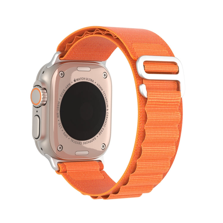 For Apple Watch SE 2022 44mm DUX DUCIS GS Series Nylon Loop Watch Band(Orange) - Watch Bands by DUX DUCIS | Online Shopping UK | buy2fix