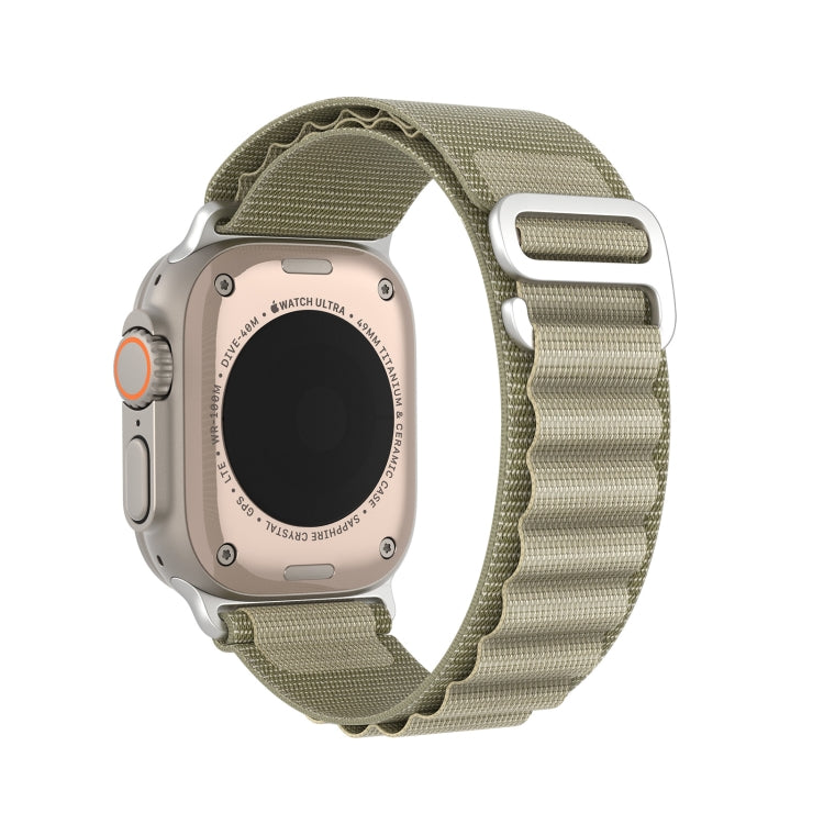 For Apple Watch SE 2022 44mm DUX DUCIS GS Series Nylon Loop Watch Band(Olive) - Watch Bands by DUX DUCIS | Online Shopping UK | buy2fix