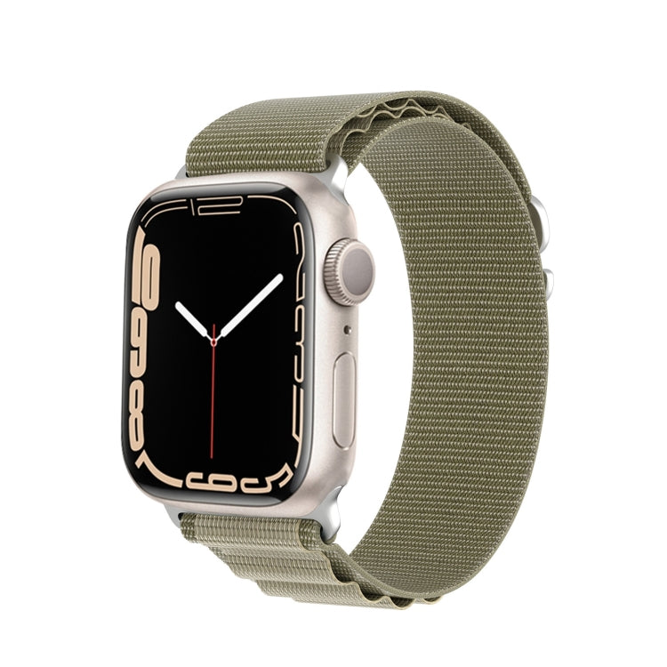 For Apple Watch 42mm DUX DUCIS GS Series Nylon Loop Watch Band(Olive) - Watch Bands by DUX DUCIS | Online Shopping UK | buy2fix