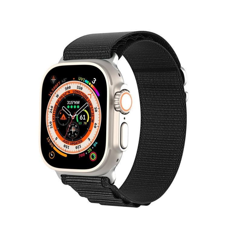 For Apple Watch Ultra 2 49mm DUX DUCIS GS Series Nylon Loop Watch Band(Black) by DUX DUCIS