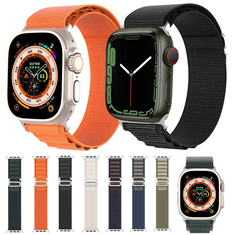 For Apple Watch Series 8 45mm  DUX DUCIS GS Series Nylon Loop Watch Band(Orange) - Watch Bands by DUX DUCIS | Online Shopping UK | buy2fix