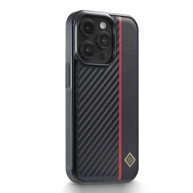 For iPhone 14 Pro LC.IMEEKE 3 in 1 Carbon Fiber Texture Shockproof Phone Case(Black) - iPhone 14 Pro Cases by LC.IMEEKE | Online Shopping UK | buy2fix