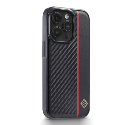 For iPhone 14 Pro LC.IMEEKE 3 in 1 Carbon Fiber Texture Shockproof Phone Case(Black) - iPhone 14 Pro Cases by LC.IMEEKE | Online Shopping UK | buy2fix