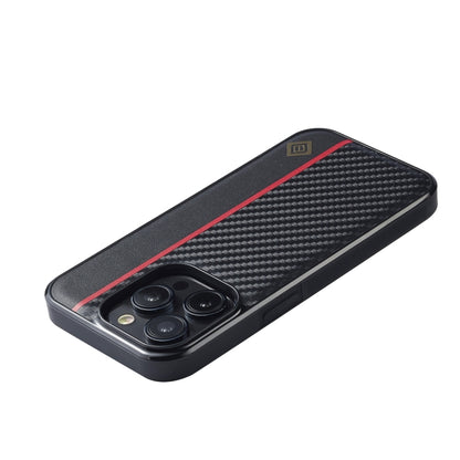 For iPhone 14 Pro LC.IMEEKE 3 in 1 Carbon Fiber Texture Shockproof Phone Case(Black) - iPhone 14 Pro Cases by LC.IMEEKE | Online Shopping UK | buy2fix