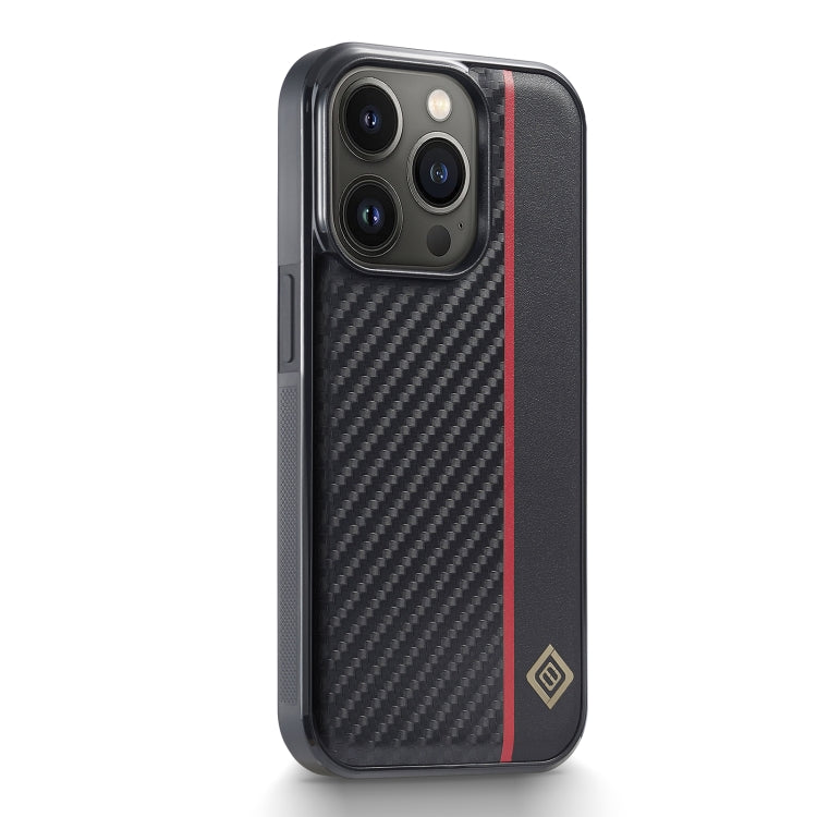 For iPhone 13 Pro LC.IMEEKE 3 in 1 Carbon Fiber Texture Shockproof Phone Case(Black) - iPhone 13 Pro Cases by LC.IMEEKE | Online Shopping UK | buy2fix