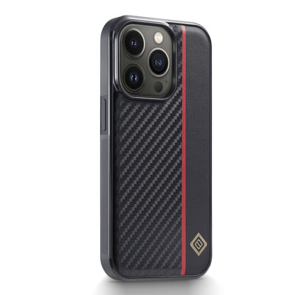 For iPhone 13 Pro LC.IMEEKE 3 in 1 Carbon Fiber Texture Shockproof Phone Case(Black) - iPhone 13 Pro Cases by LC.IMEEKE | Online Shopping UK | buy2fix