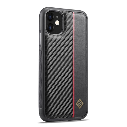 For iPhone 11 LC.IMEEKE 3 in 1 Carbon Fiber Texture Shockproof Phone Case(Black) - iPhone 11 Cases by LC.IMEEKE | Online Shopping UK | buy2fix