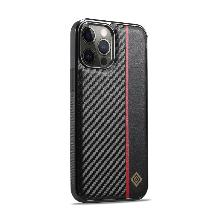 For iPhone 12 Pro Max LC.IMEEKE 3 in 1 Carbon Fiber Texture Shockproof Phone Case(Black) - iPhone 12 Pro Max Cases by LC.IMEEKE | Online Shopping UK | buy2fix