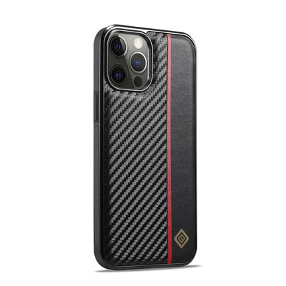 For iPhone 12 Pro Max LC.IMEEKE 3 in 1 Carbon Fiber Texture Shockproof Phone Case(Black) - iPhone 12 Pro Max Cases by LC.IMEEKE | Online Shopping UK | buy2fix