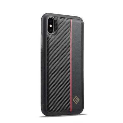 For iPhone X LC.IMEEKE 3 in 1 Carbon Fiber Texture Shockproof Phone Case(Black) - More iPhone Cases by LC.IMEEKE | Online Shopping UK | buy2fix