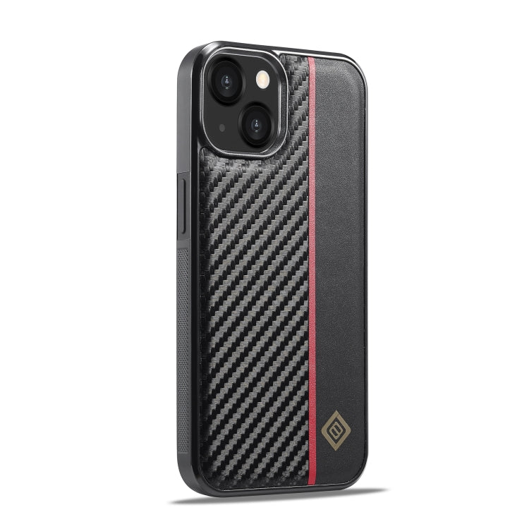 For iPhone 14 LC.IMEEKE 3 in 1 Carbon Fiber Texture Shockproof Phone Case(Black) - iPhone 14 Cases by LC.IMEEKE | Online Shopping UK | buy2fix